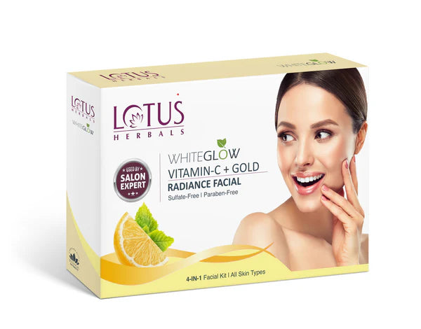 Lotus Herbal - WhiteGlow Vitamin C + Gold Radiance Facial Kit(4 in 1)