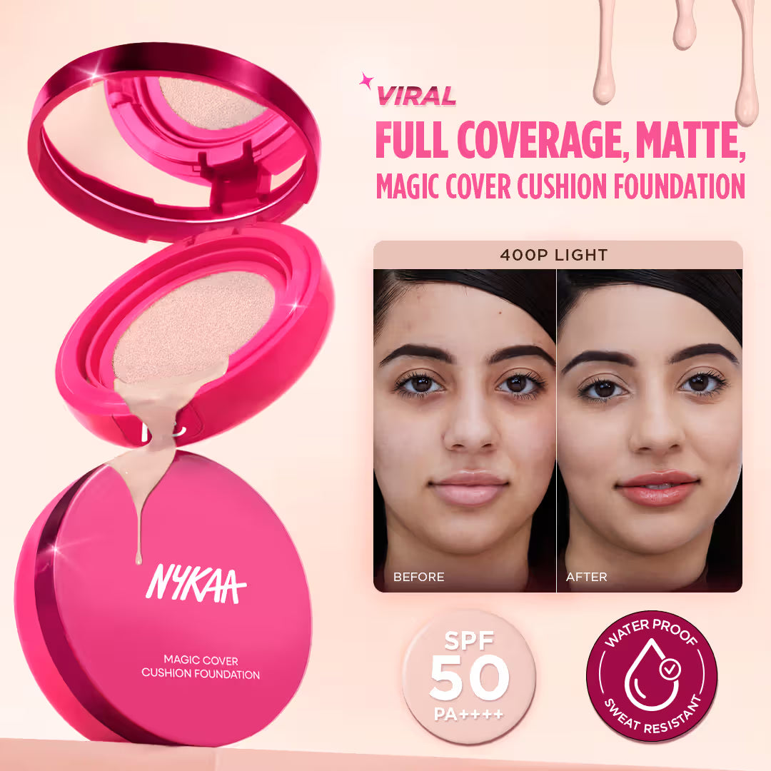 Nykaa - Magic Cover Cushion Foundation Spf50 Pa+++ (15ml)