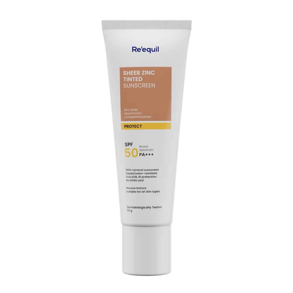 Re’equil – Sheer Zinc Tinted Sunscreen Spf 50 Pa+++