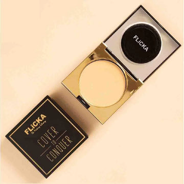 Flicka - Cover To Conquer Pressed Powder With Primer & SPF