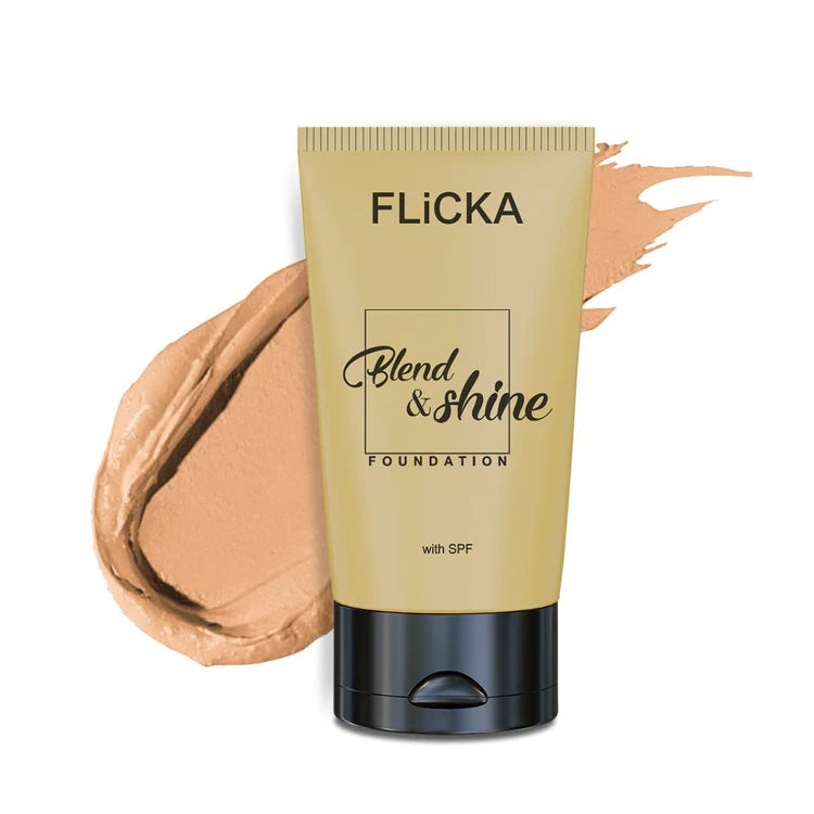 Flicka - Blend & Shine With Spf Foundtion (30ML)