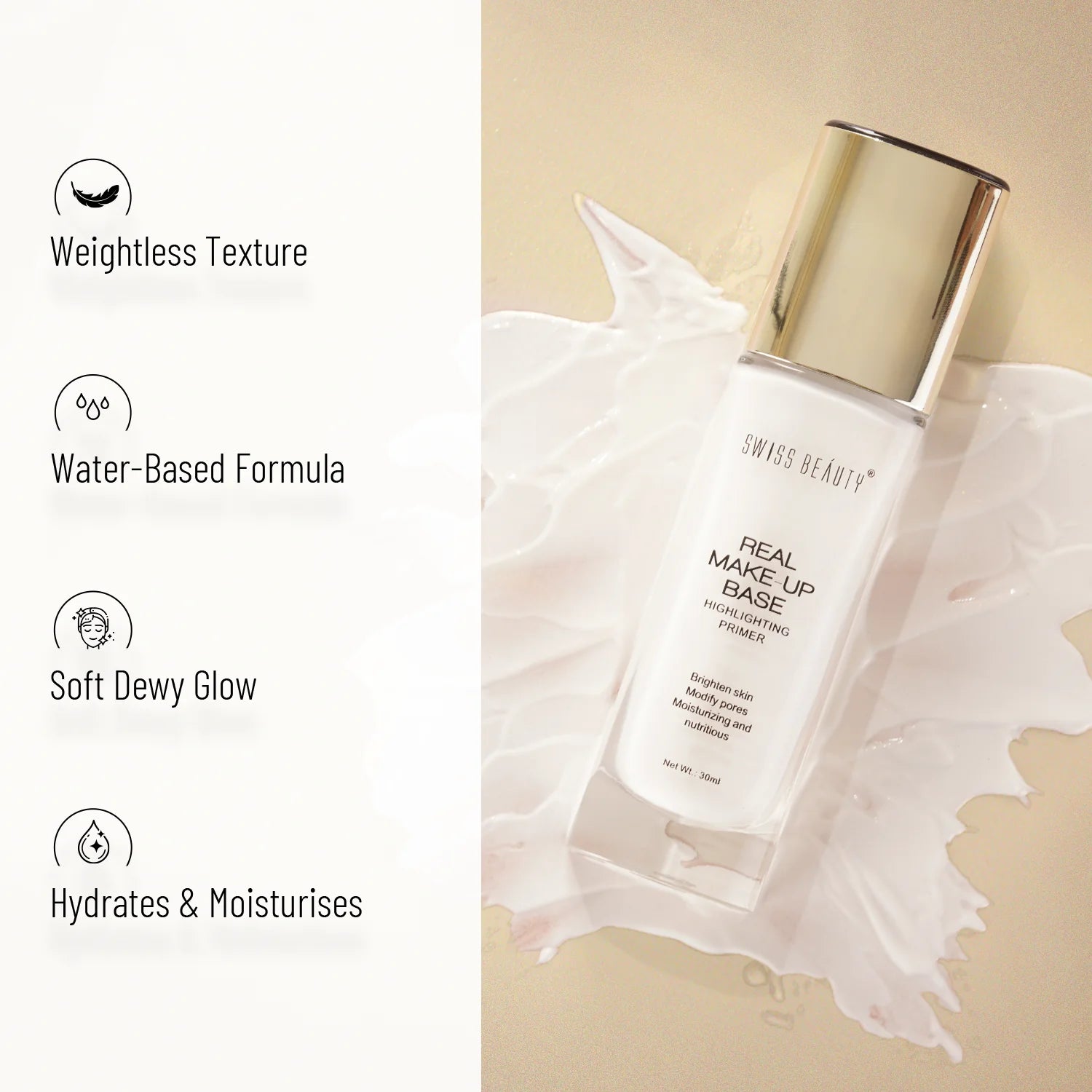 Swiss Beauty - Real Makeup Base Highlighting Primer (32Ml)