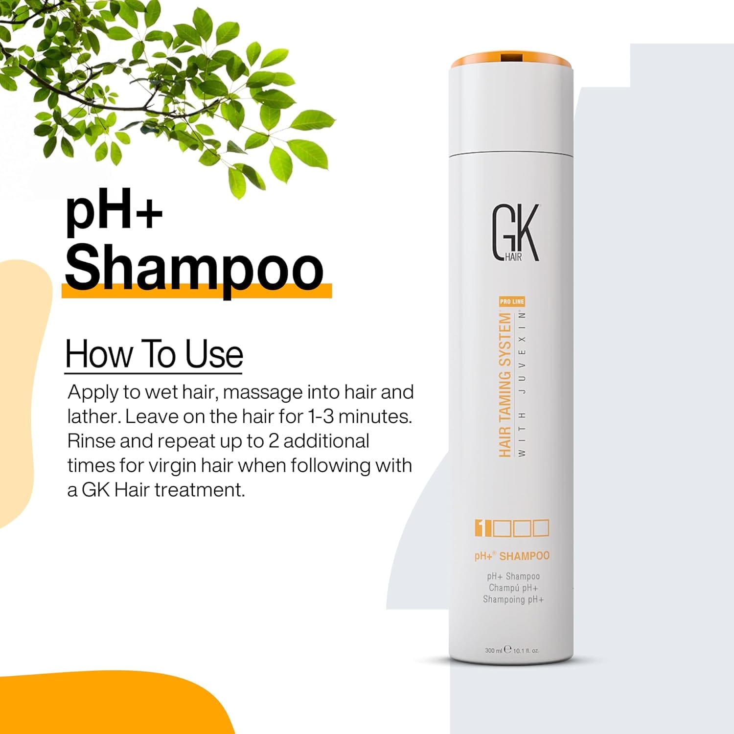 GK Hair - Hair Taming System 1 pH+ Shampoo (300ML)