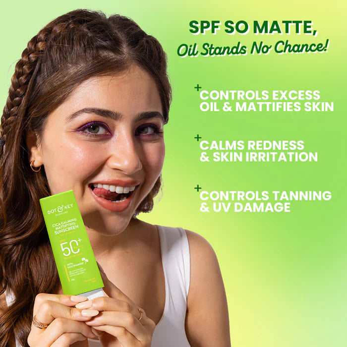 Dot & Key - Cica Calming Mattifying Sunscreen SPF 50 PA++++ (80g)