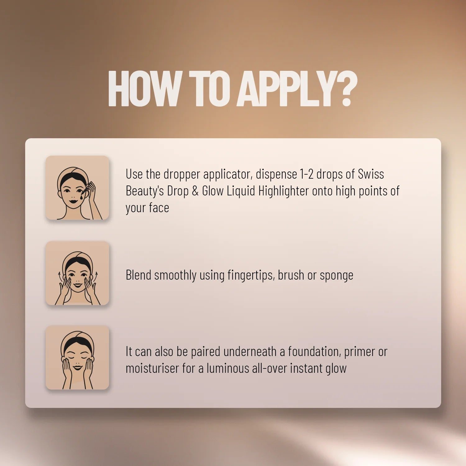 Swiss Beauty - Liquid Highlighter Drop & Glow (18Ml)