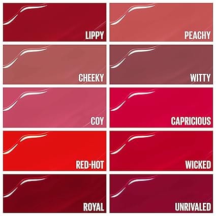 MaybellineNew York Liquid Lipstick, Shine Finish, SuperStay Vinyl Ink(International Series)