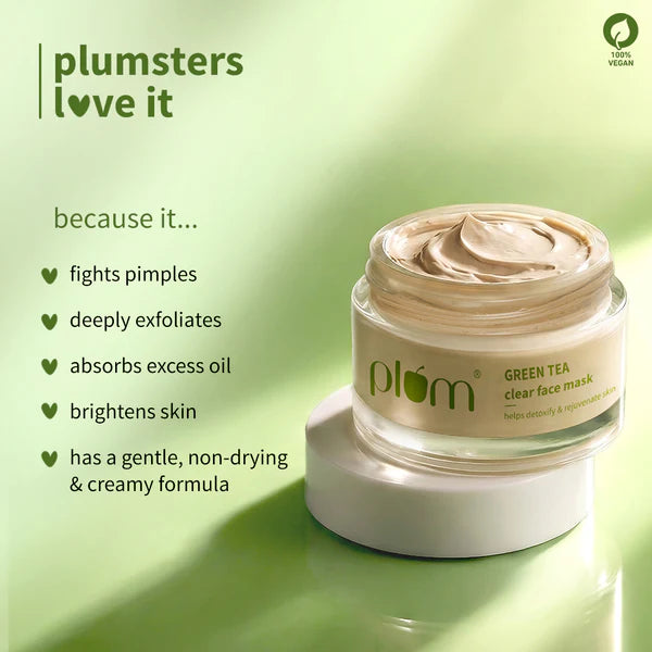 Plum – Green Tea Clear Face Mask (60g)