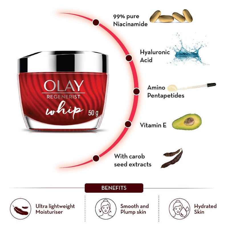 Olay - Ultra Lightweight Moisturiser: Regenerist Whip Day Cream (non SPF) (50gm)