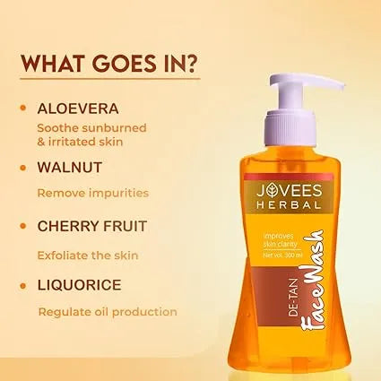 Jovees – De – Tan Face Wash (300ml)