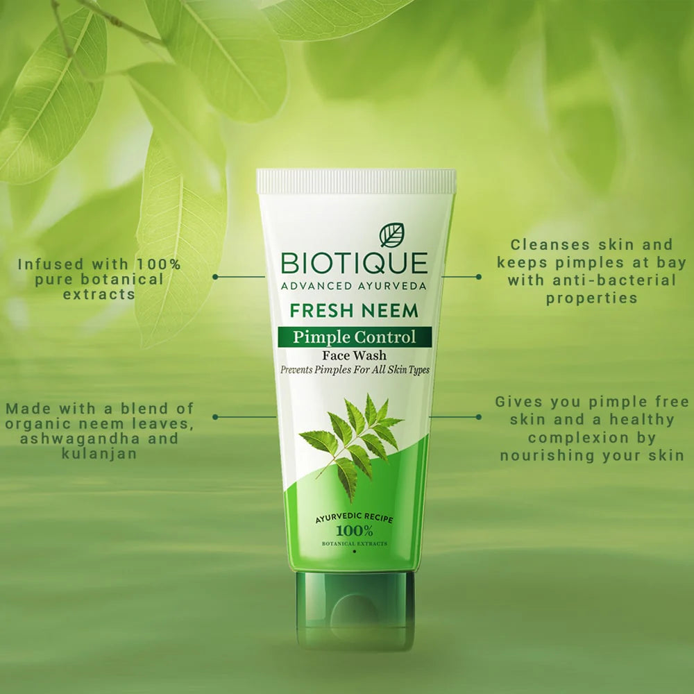 Biotique - Fresh Neem Pimple Control Foaming Face Wash (150ml)