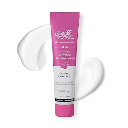 Chemist At Play – 0.1% Encapsulated Retinol +Multi Peptide + Vitamin E Night Cream (30g)