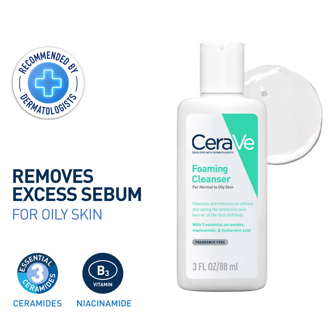 Cera Ve - Foaming Cleanser For Normal To Oily Skin (88ml)