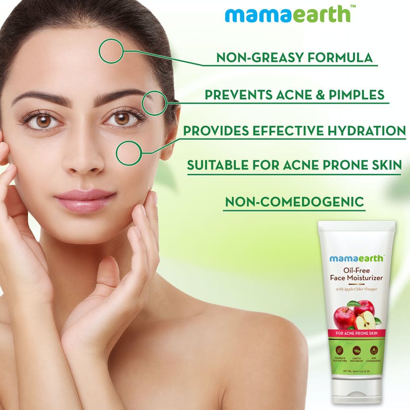 Mamaearth Oil-Free Face Moisturizer for Acne-Prone Skin, (80mL)