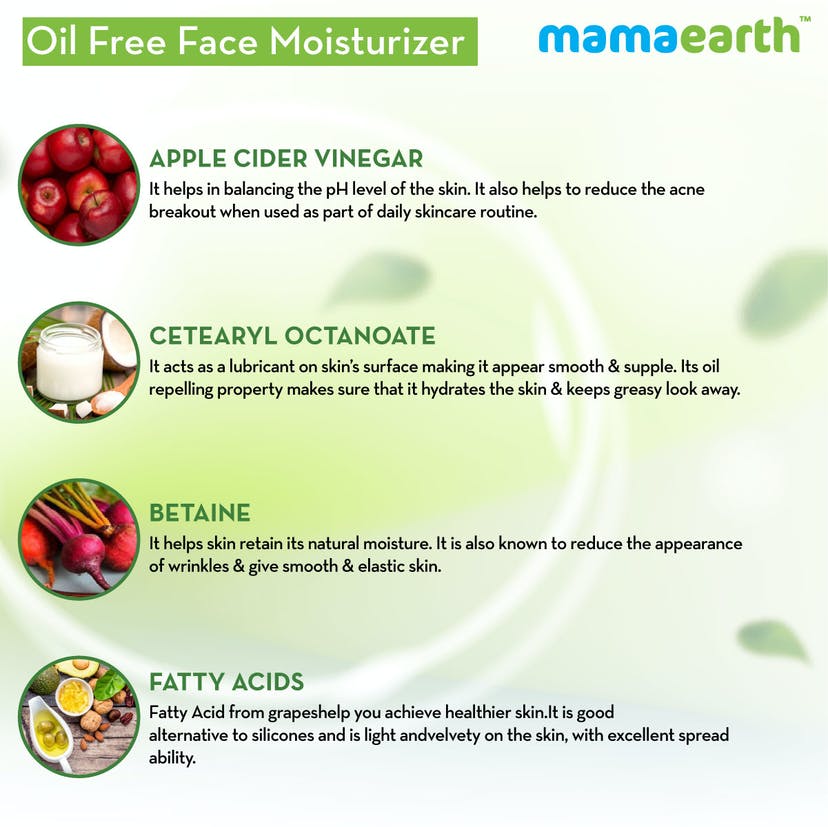 Mamaearth Oil-Free Face Moisturizer for Acne-Prone Skin, (80mL)