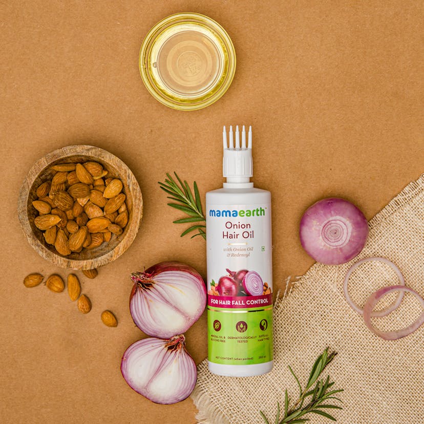 Mamaearth - Onion Hair Oil for Hair Regrowth & Hair Fall Control