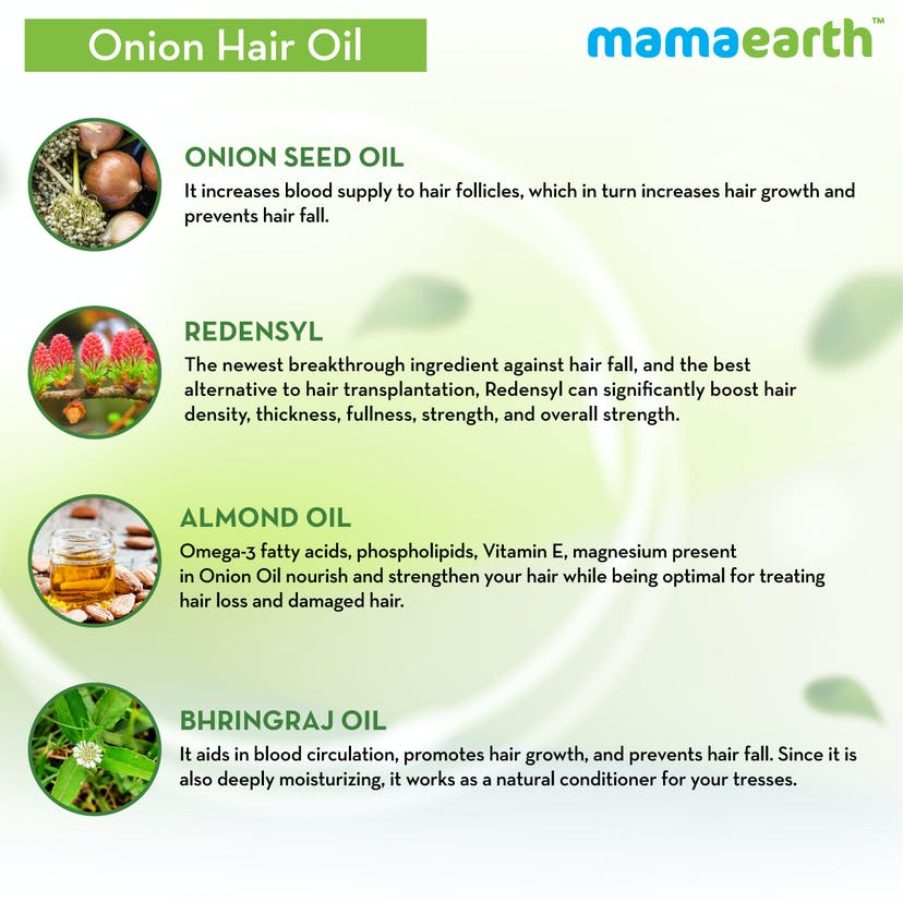 Mamaearth - Onion Hair Oil for Hair Regrowth & Hair Fall Control