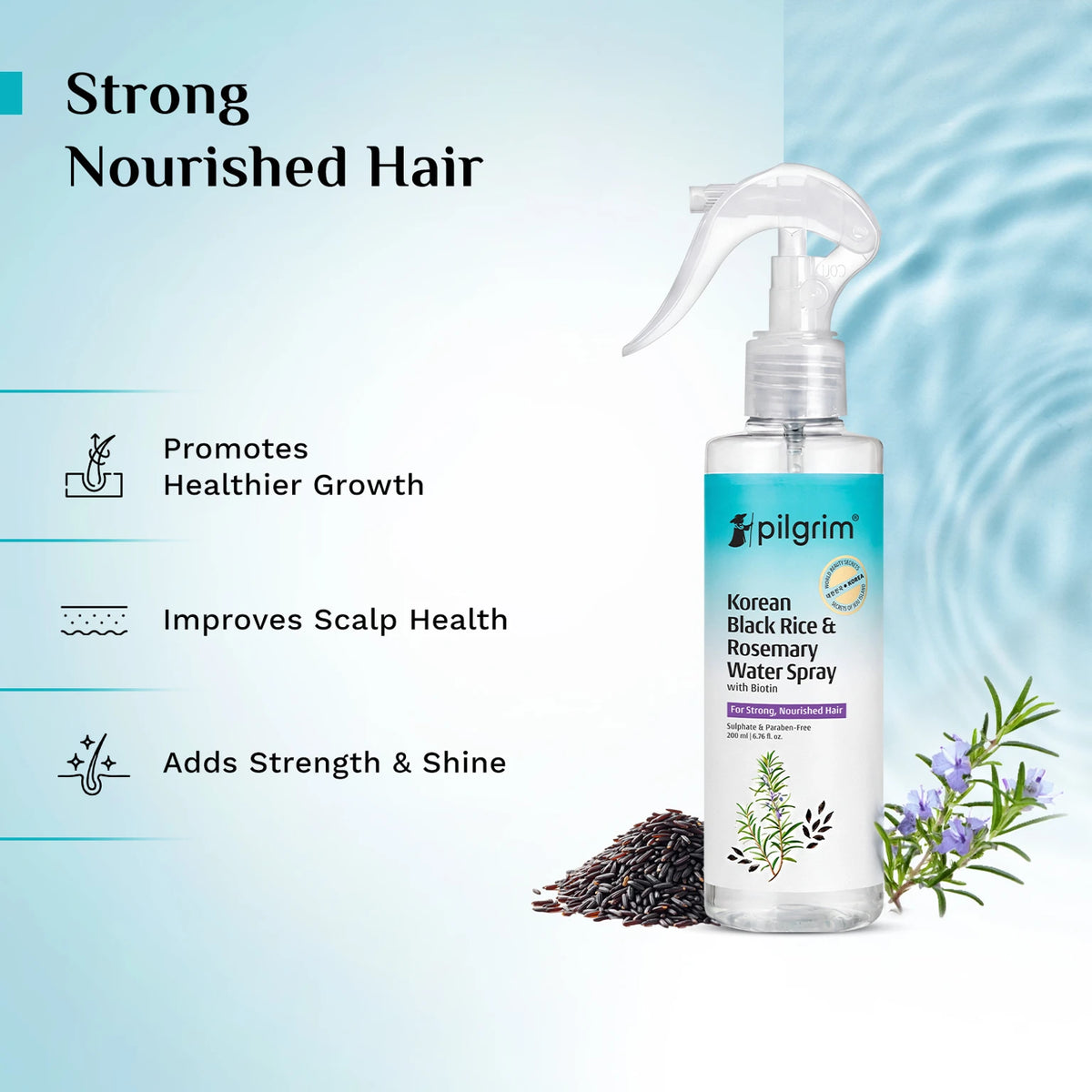 Pilgrim - Korean Black Rice & Rosemary Water Spray (200ml)