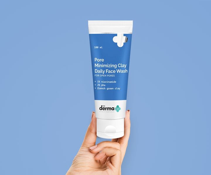 Derma Co - Pore Minimizing Clay Daily Face Wash with 1% Niacinamide & 2% PHA 100ml