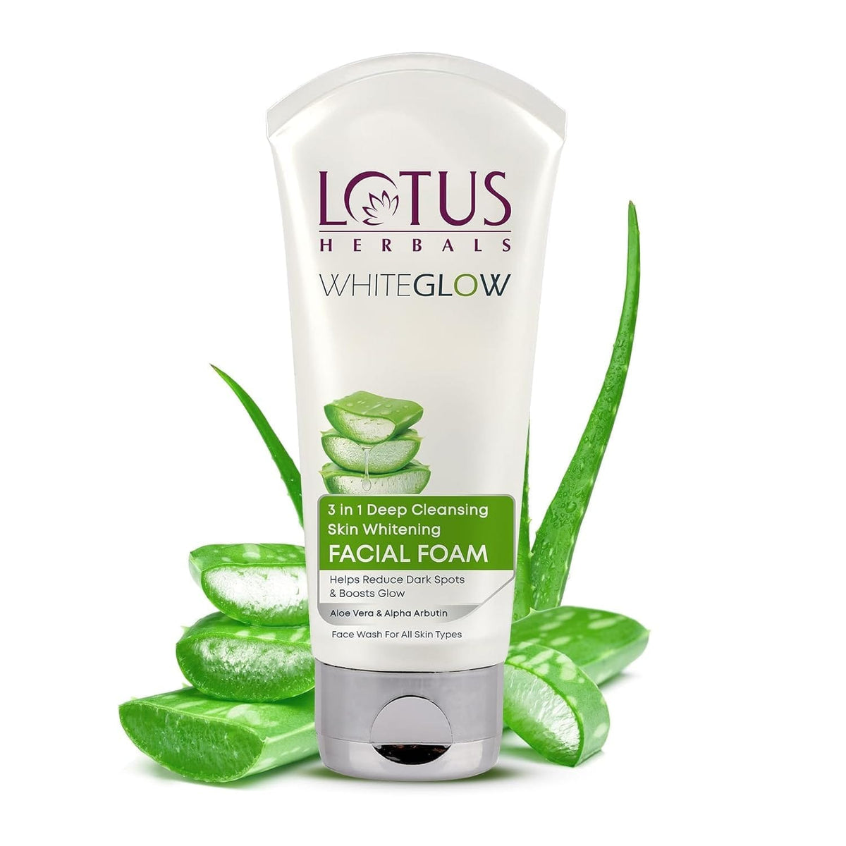 Lotus Herbals - WhiteGlow 3-In-1 Deep Cleansing Skin Whitening Facial Foam (100g)