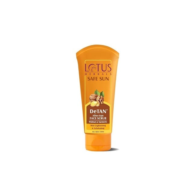 Lotus Herbals - Safe Sun DeTan After-Sun Face Scrub Walnut & Turmeric (100g)