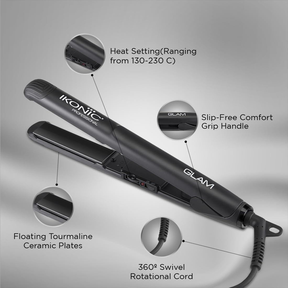 Ikonic Professional - Glam Straightener (Black)