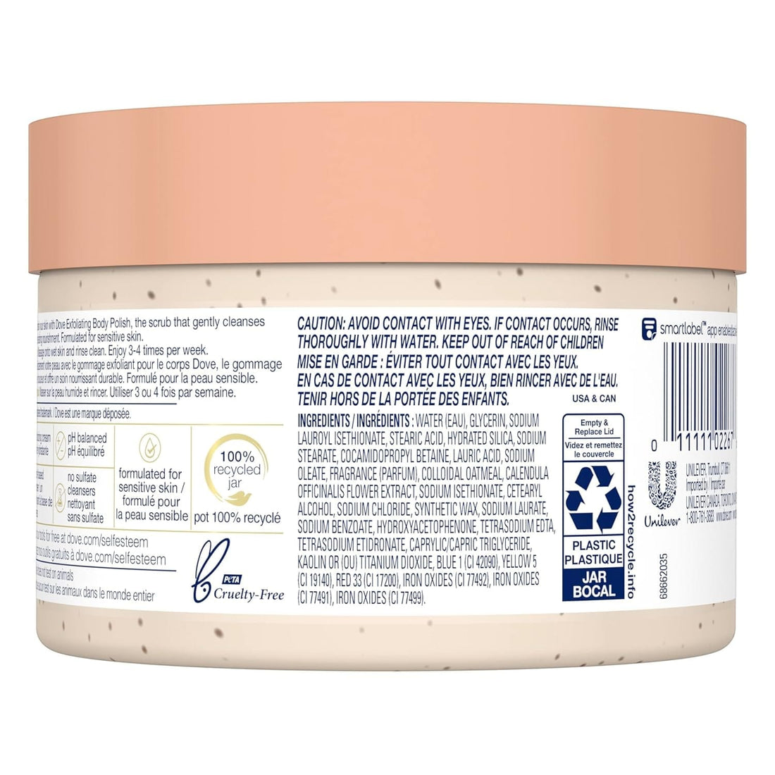 Dove - Exfoliating Body Polish Colloidal Oatmeal & Calendula Oil (298g)