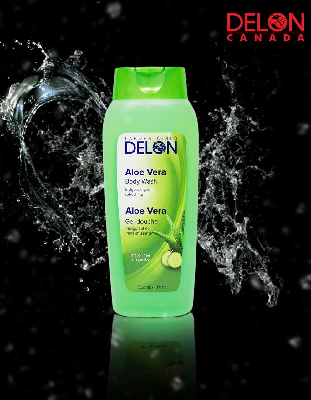 Delon - Aloe vera Body Wash (532ML) [Buy 1 Get 1 Free]