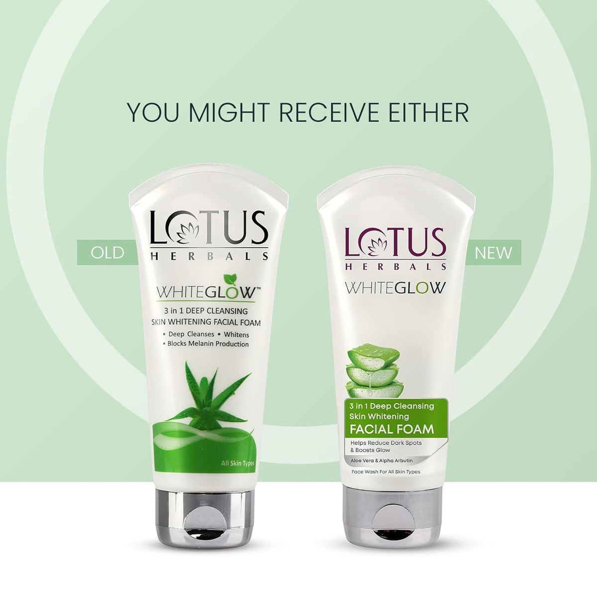Lotus Herbals - WhiteGlow 3-In-1 Deep Cleansing Skin Whitening Facial Foam (100g)
