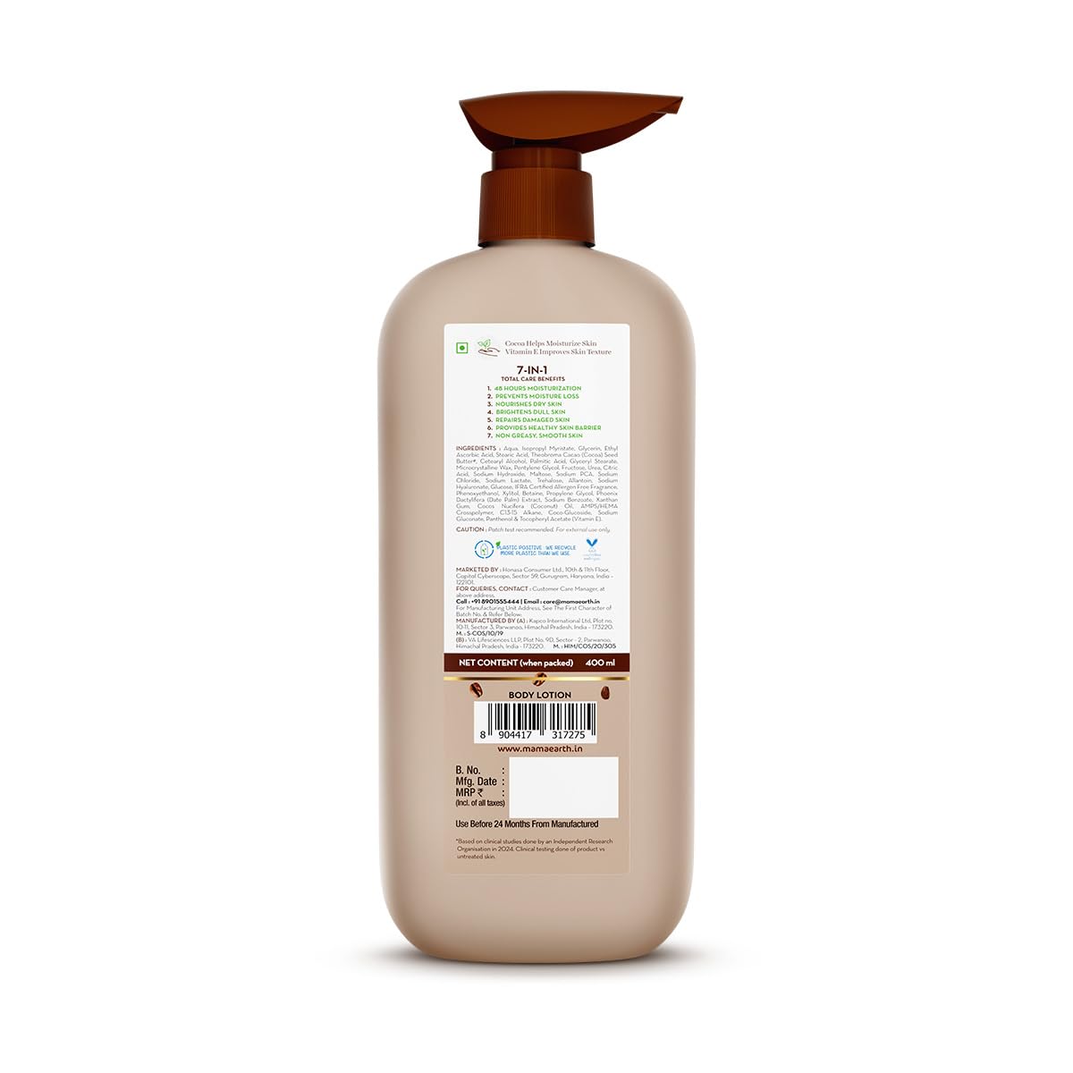 Mamaearth - Cocoa Rich Moisturizing Body Lotion (400ML)