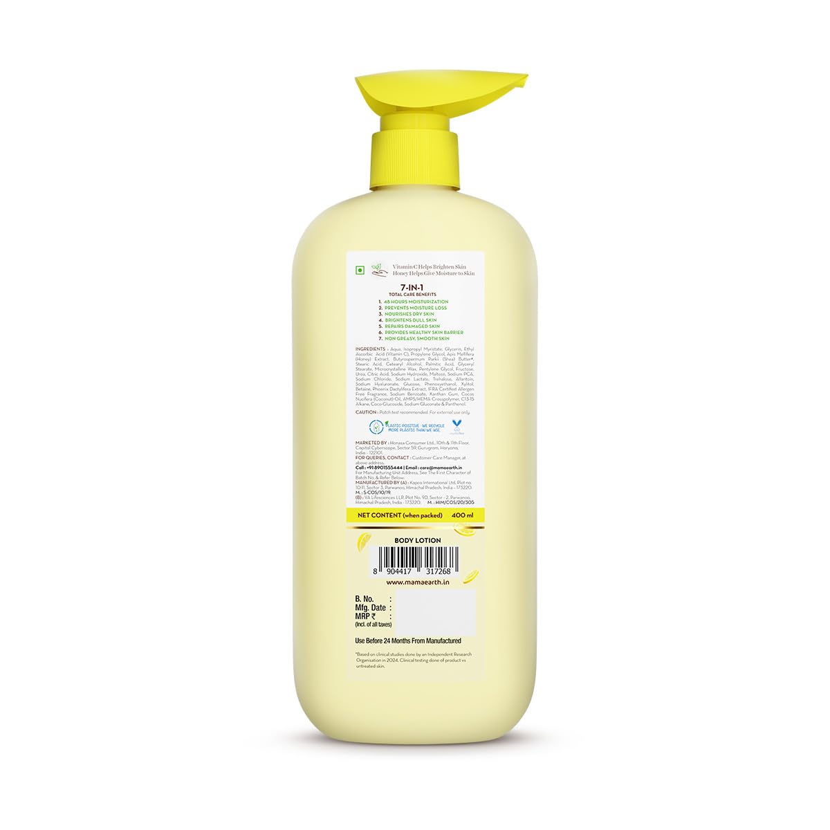 Mamaearth - Vitamin C Daily Glow Body Lotion (400ML)