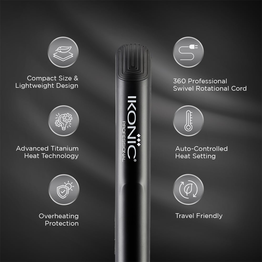 Ikonic Professional - Glam Straightener (Black)