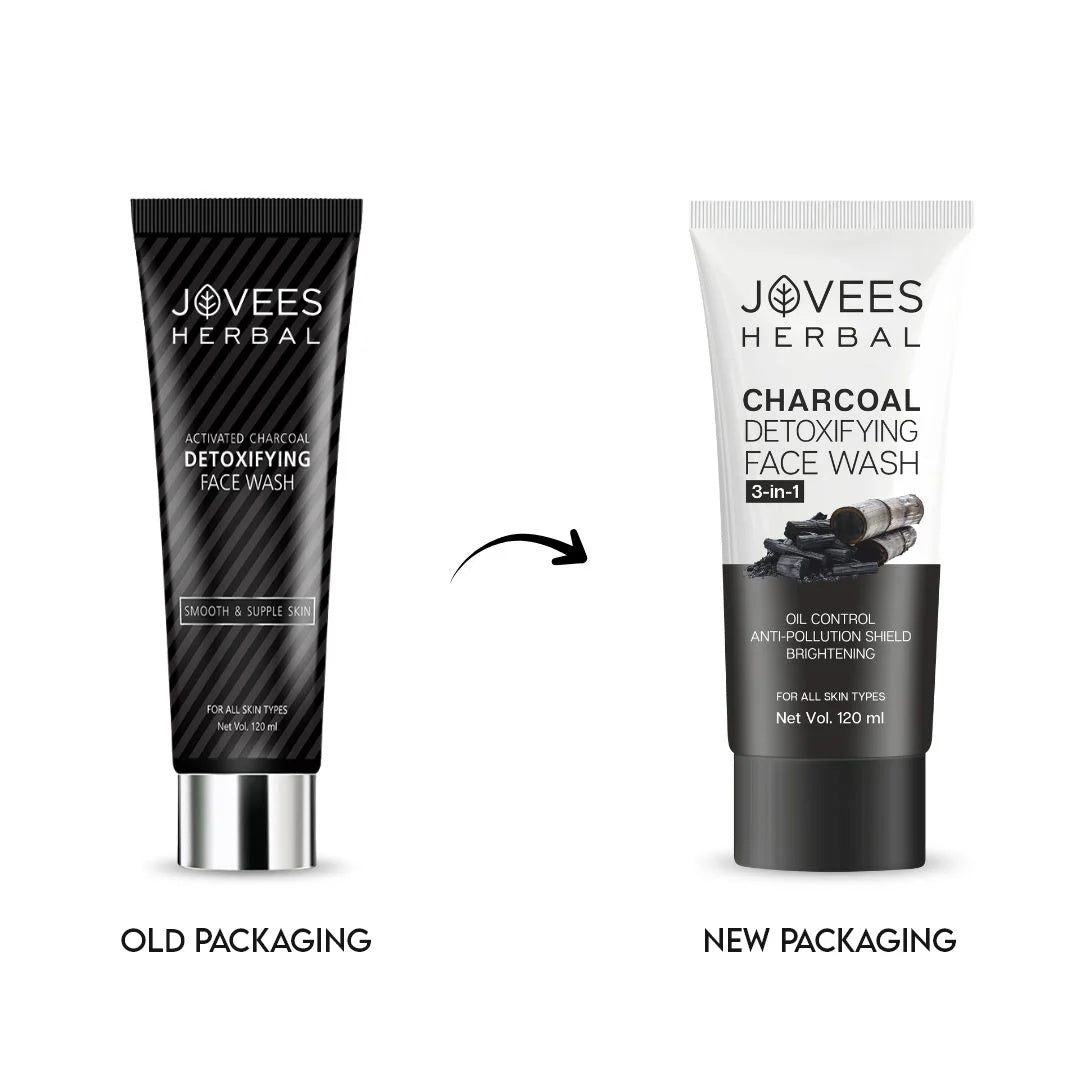 Jovees - Charcoal Detoxifying Face Wash 3 In 1 (120ML)