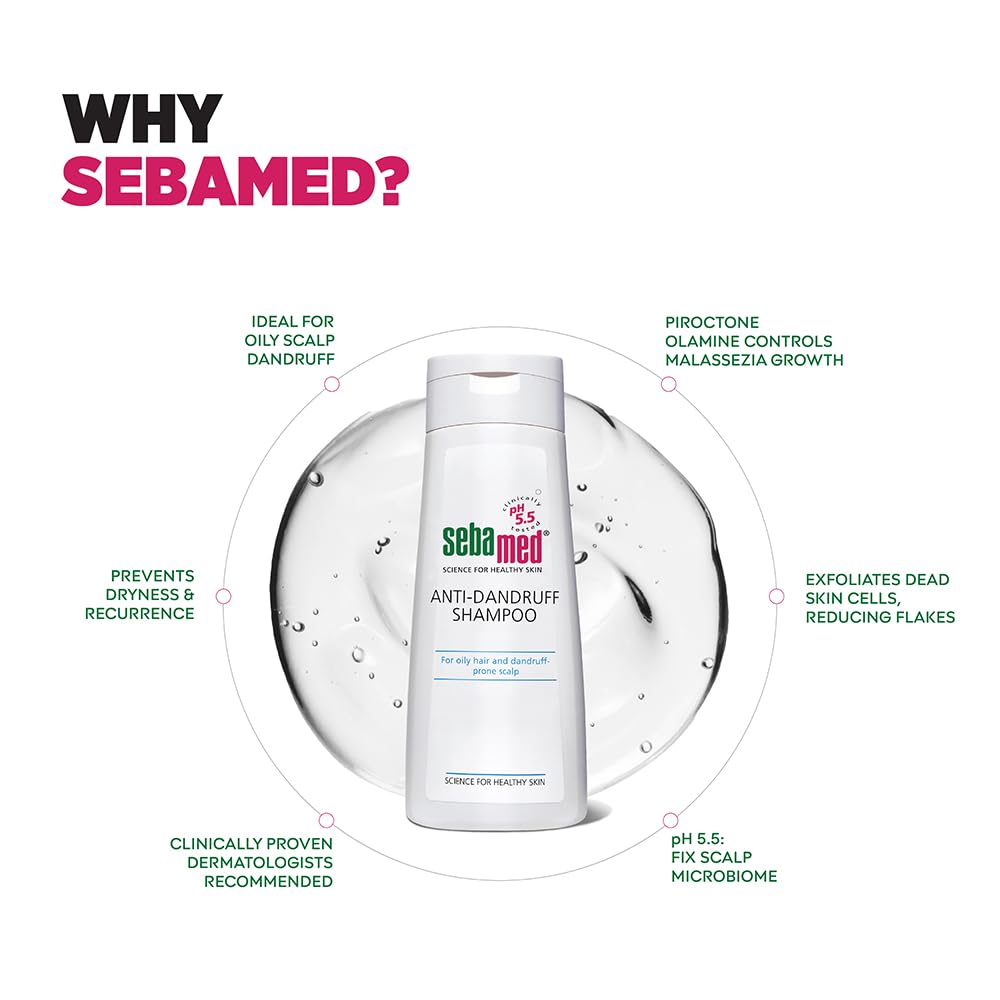 Sebamed - Anti - Dandruff Shampoo For Oily Hair And Dandruff Prone Scalp (200ML)
