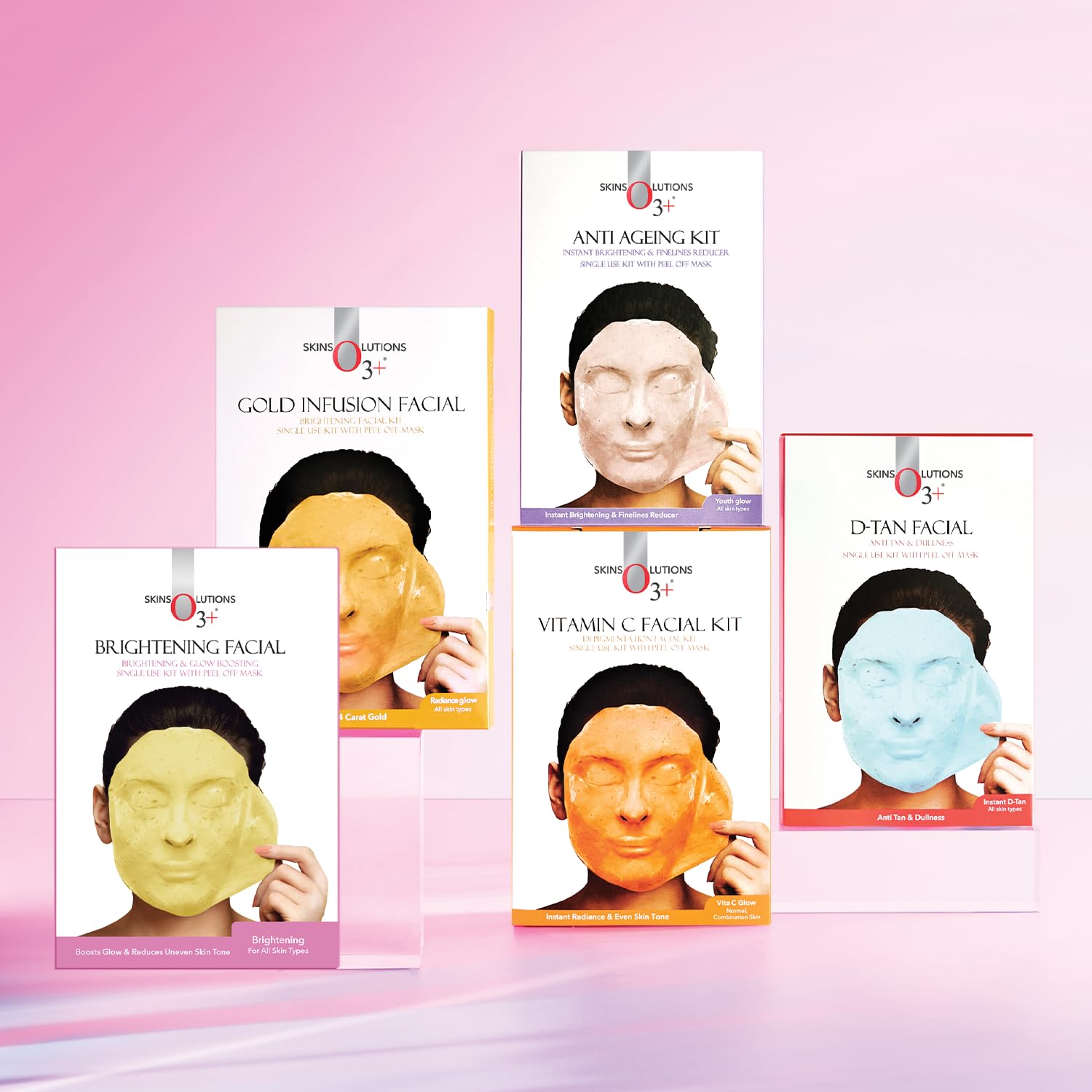O3+ - D - Tan Facial Anti Tan & Dullness Single Use Kit With Peel Off Mask