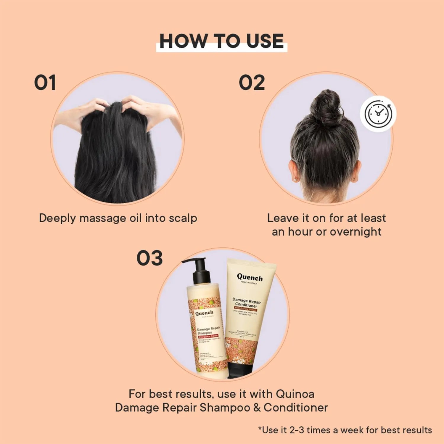 Quench - Damage Repair Hair Oil with Quinoa Protein (100ml)