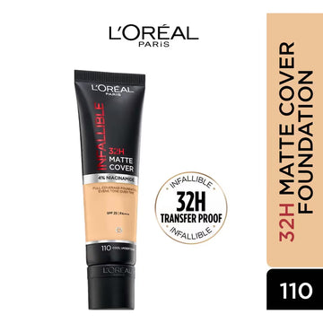 Loreal Paris - Infaliable 32H Matte Cover Full Coverage Foundation SPF 25 PA +++(30ML)