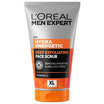 Loreal Men Expert - Hydra Energetic Deep Exfoliating Face Scrub Vitamin C* XL Size (150ML)