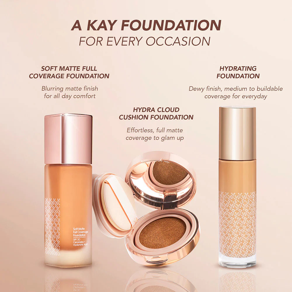 Kay Beauty - Hydra Cloud Cushion Foundation Enriched With Hyaluronic Acid + Squalane Spf 40 PA++ (14g)