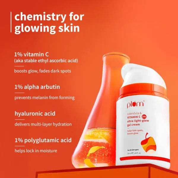 Plum – 1% Calendula & Vitamin C Ultra-Light-Glow Gel Cream (50ML)