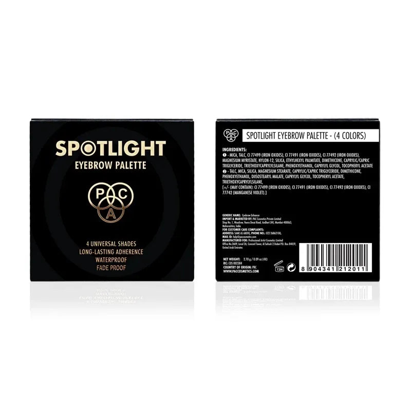 Pac – Spotlight Eyebrow Palette (4 Universal Shades)