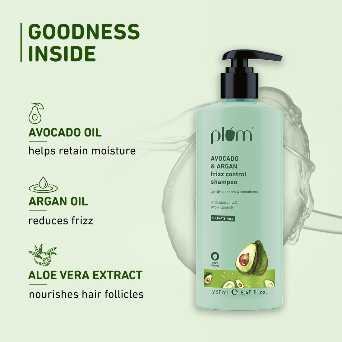 Plum - Avocado & Argan Frizz Control Shampoo (250mL)