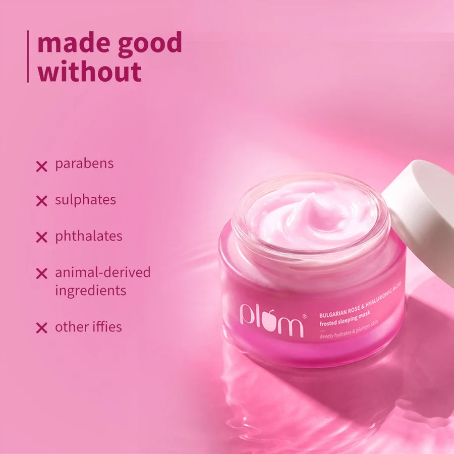 Plum - Bulgarian Rose & Hyaluronic Acid Frosted Sleeping Mask (50g)