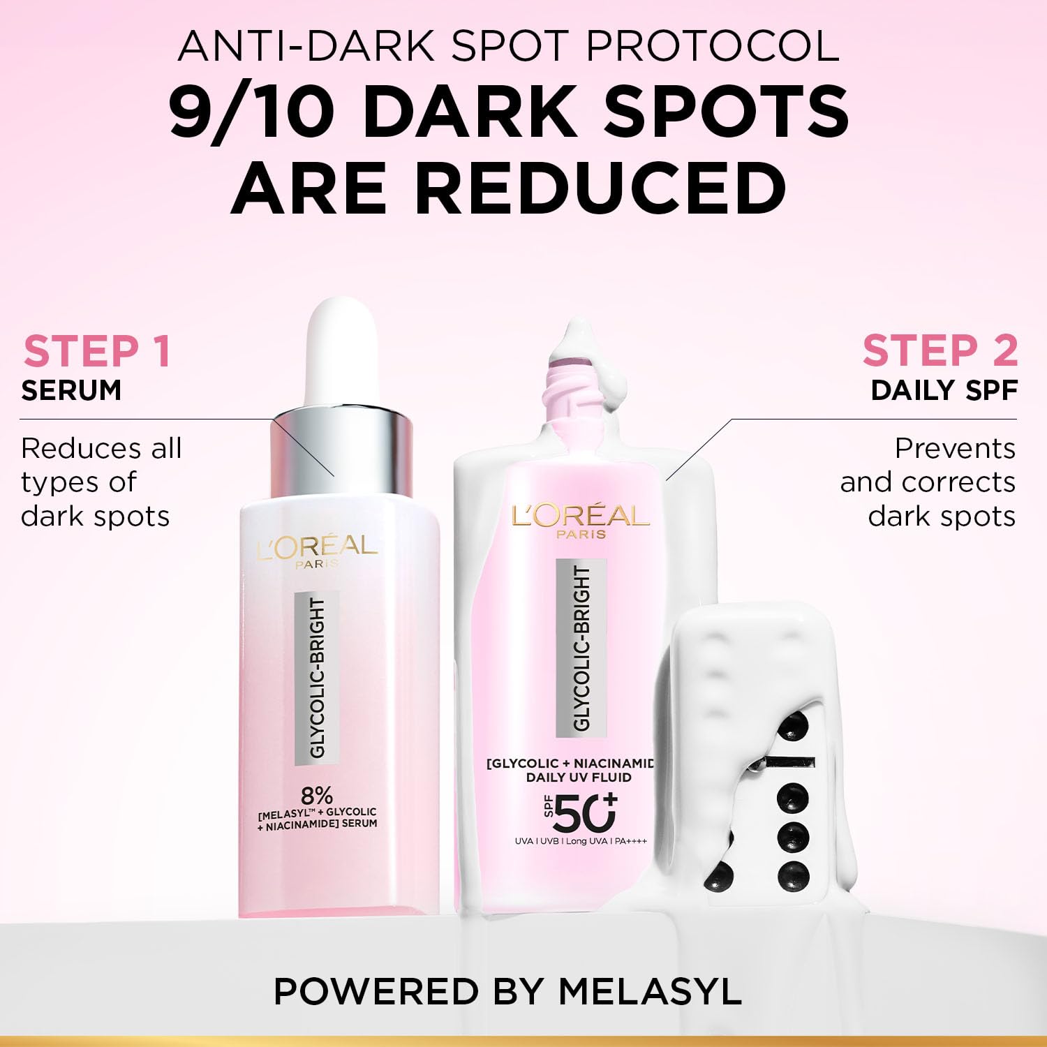 Loreal Paris - Glycolic Bright Anti Dark Spot Daily UV Fluid Spf 50+ (50ML)