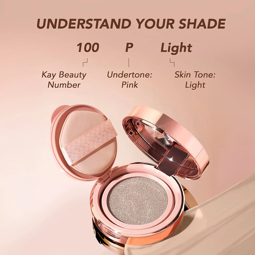 Kay Beauty - Hydra Cloud Cushion Foundation Enriched With Hyaluronic Acid + Squalane Spf 40 PA++ (14g)
