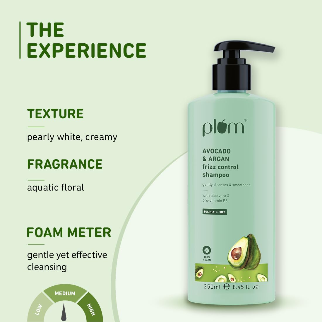 Plum - Avocado & Argan Frizz Control Shampoo (250mL)