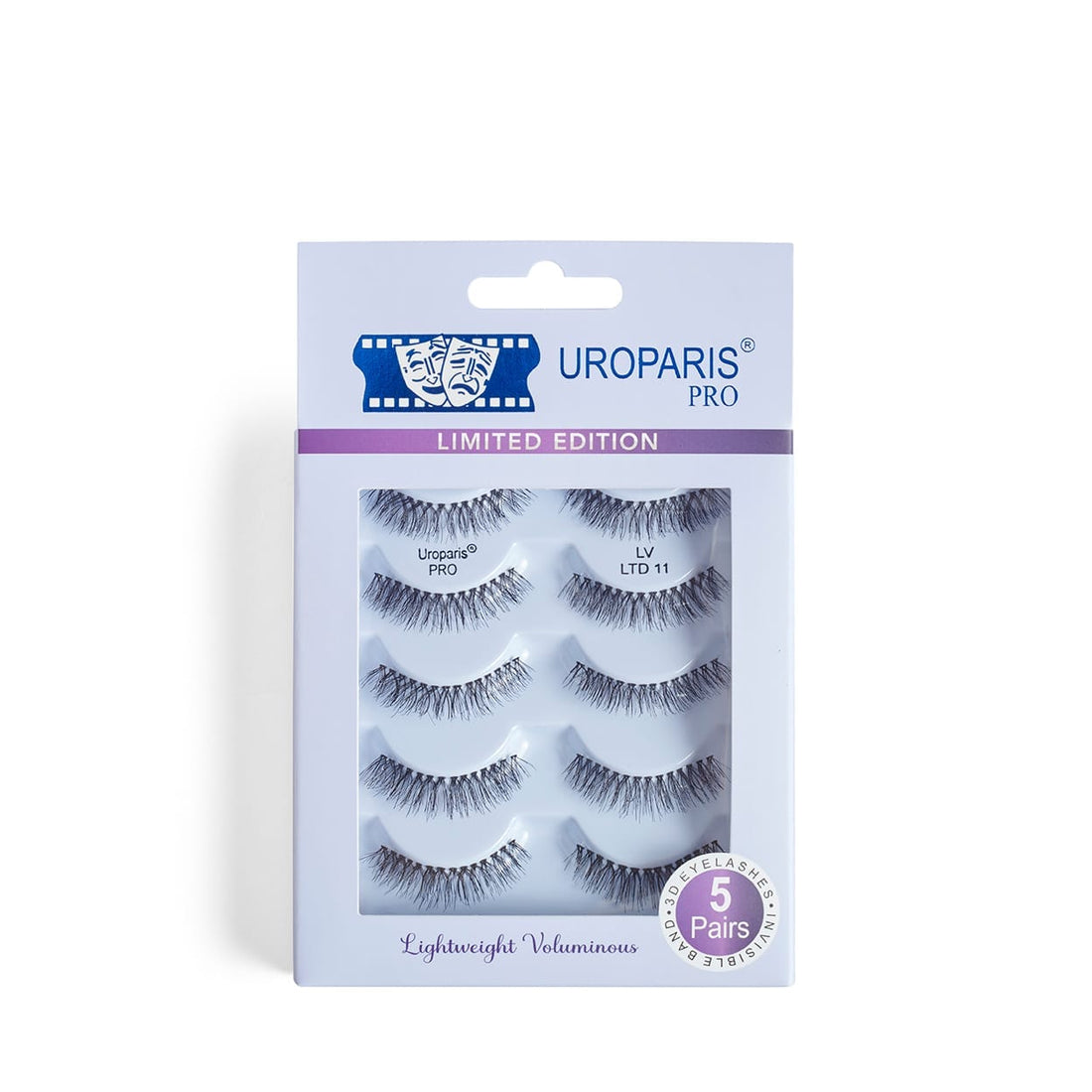 Uroparis Pro - Limited Edition LV LTD 11 Invisible Band 3D Eyelashes - 5 Pairs