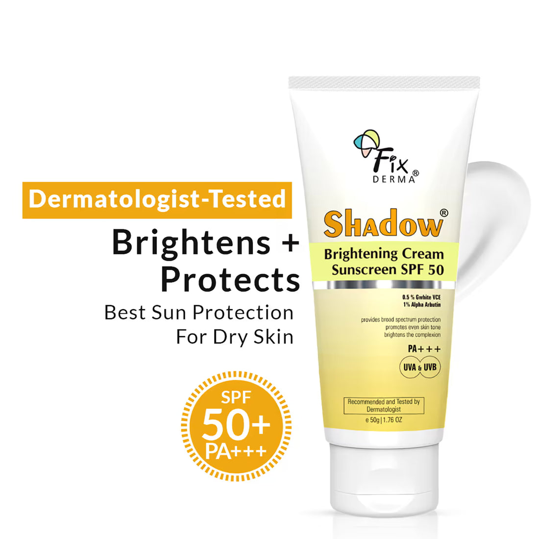 Fix Derma – Shadow Brightening Sunscreen SPF 50 PA +++ (50 g)