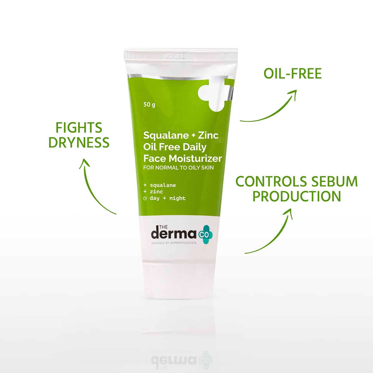 The Derma - Squalane + Zinc Oil Free Daily Face Moisturizer (50gm)