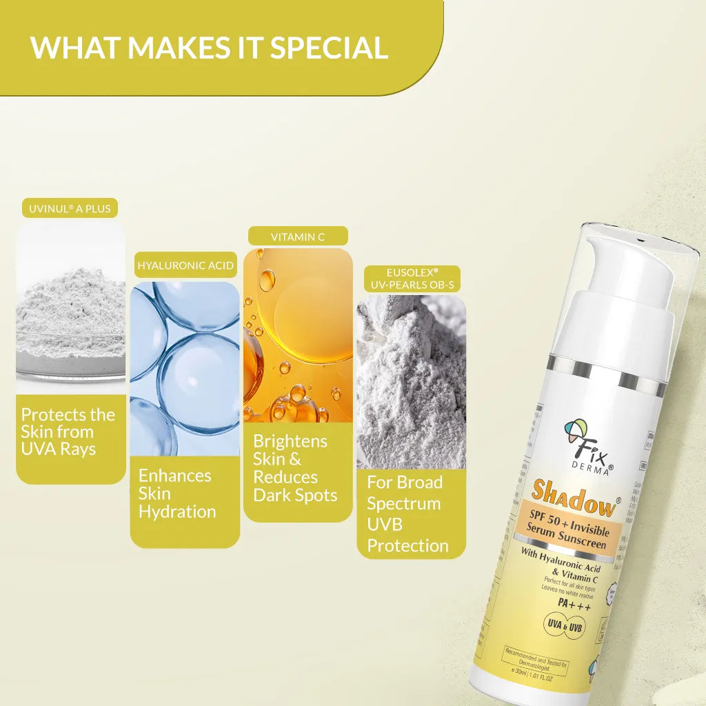 Fix Derma – Shadow SPF 50 + Invisible Serum Sunscreen (30ml)
