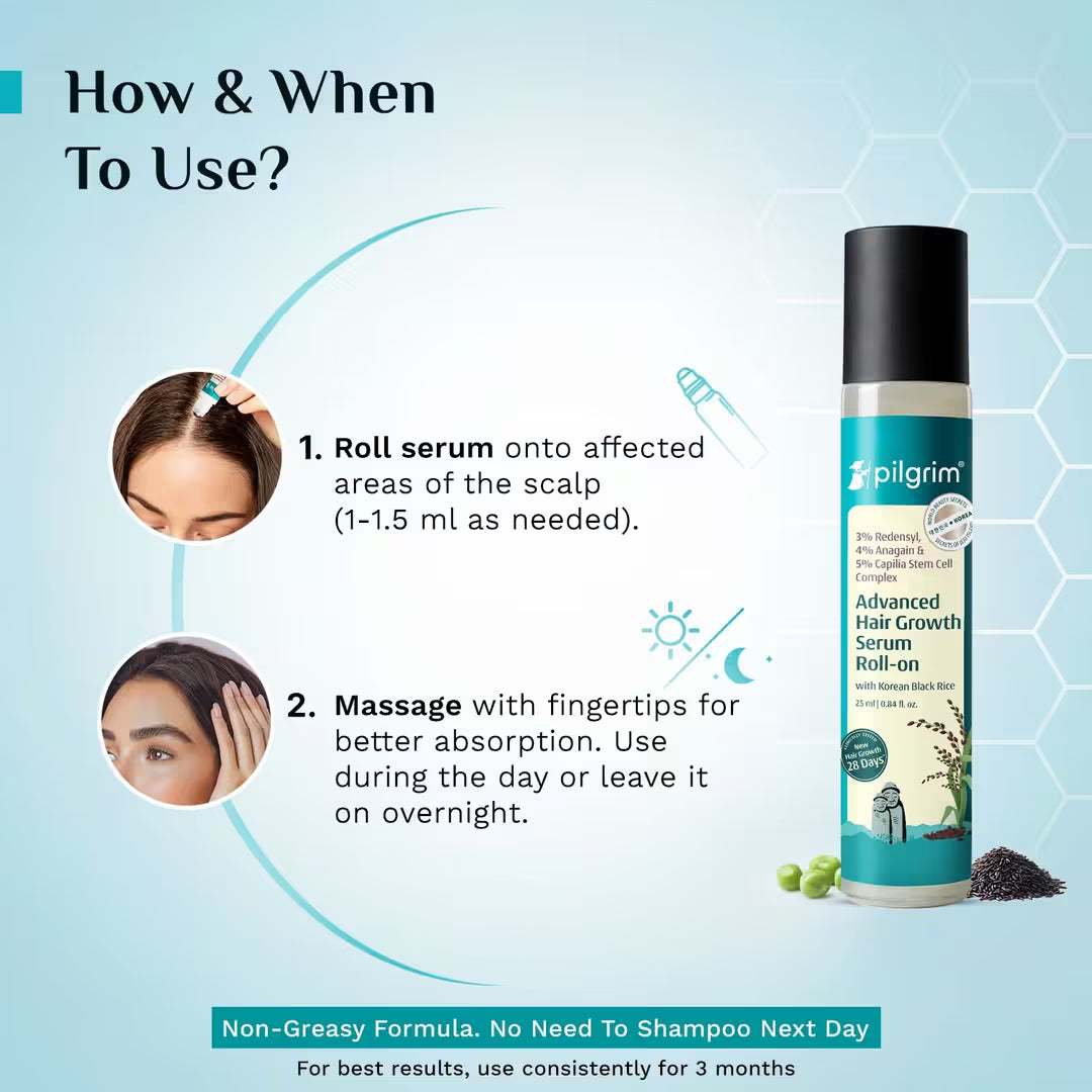 Pilgrim - Advanced Hair Growth Serum Roll-On (25ml)